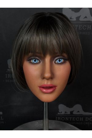Irontech Realistic Makeup Practice Mannequin Head No. 5, Wig Display & Styling Training Model ideal for wig styling, product photos, tutorials, and display setups